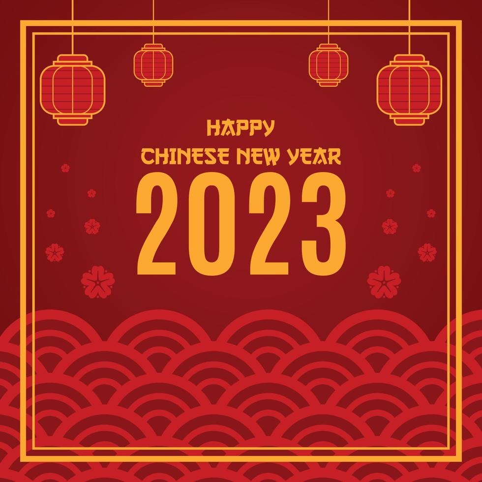 flat banner chinese new year background vector