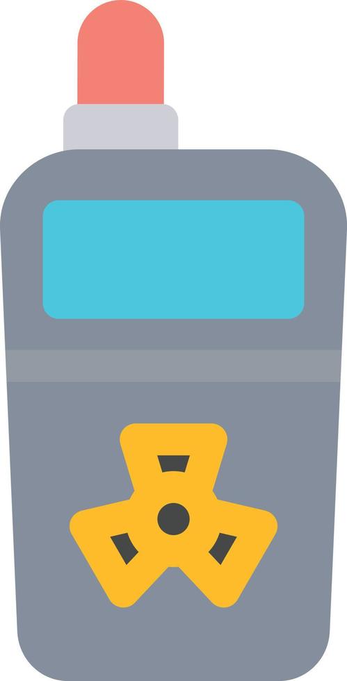 Radiation Detector Flat Icon vector
