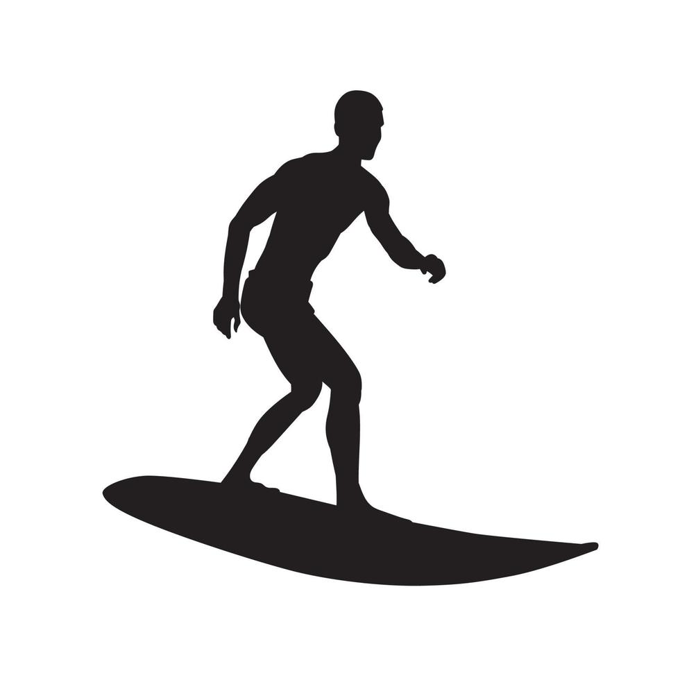 surfer logo illustration. surfing athlete vector silhouette. 14574088 ...