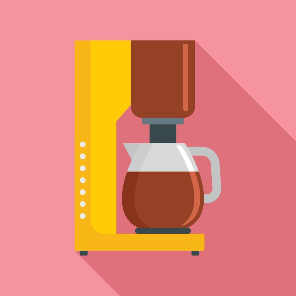 icono de cafetera, estilo plano vector