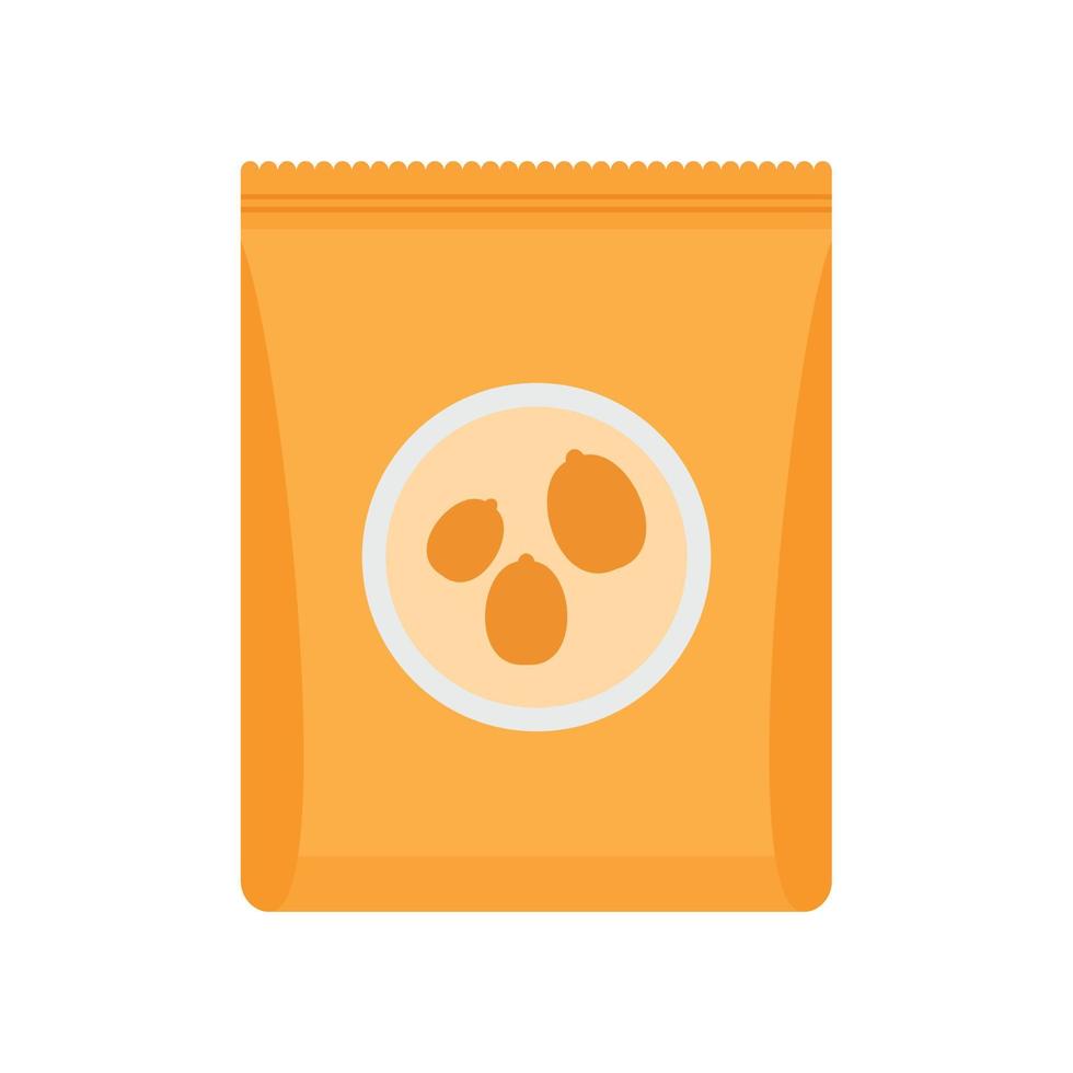 Peanut pack icon, flat style vector