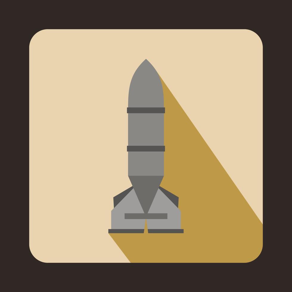 Air bomb icon, flat style vector
