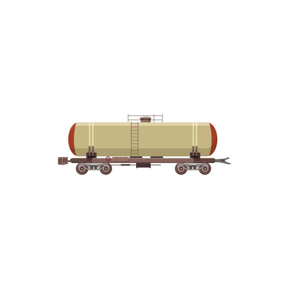 Railroad tank icon, cartoon style vector