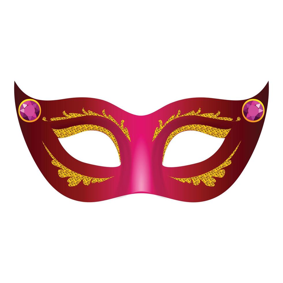 Face mask icon, realistic style vector
