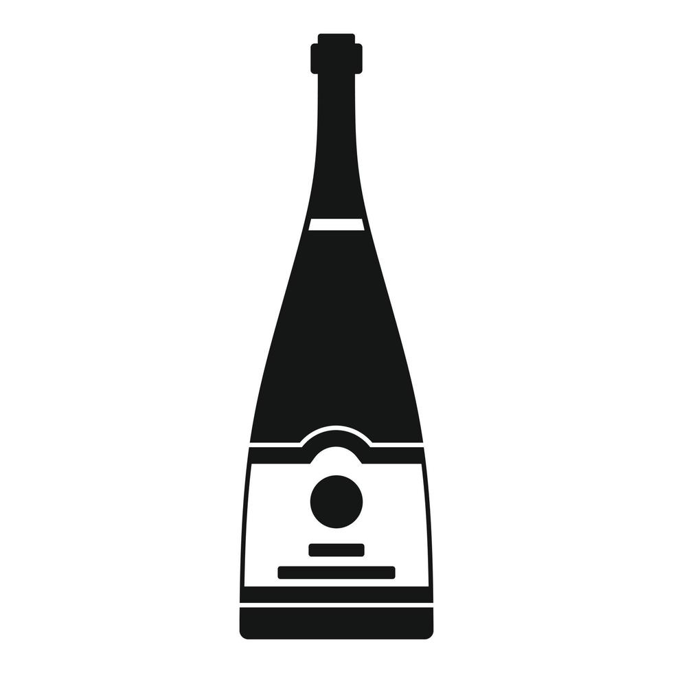 Farm champagne icon, simple style vector