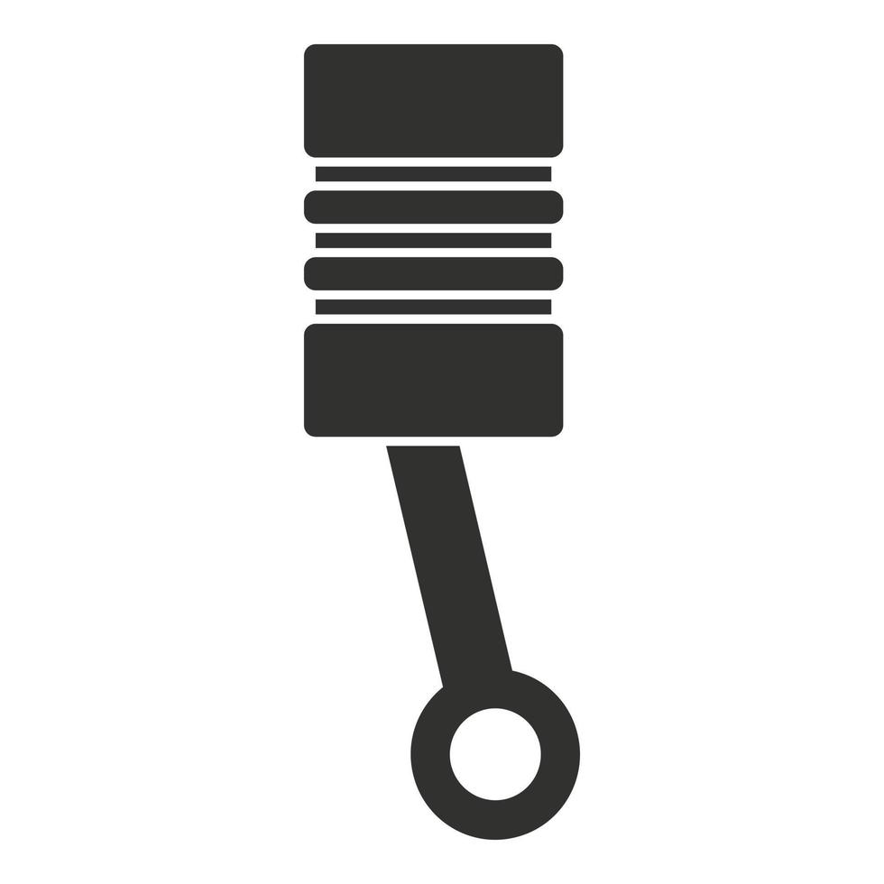 Car engine piston icon, simple style vector