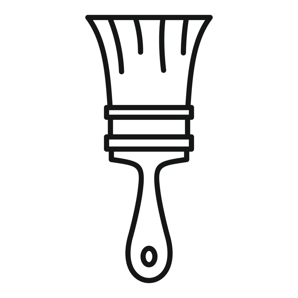 Construction paint brush icon, outline style vector