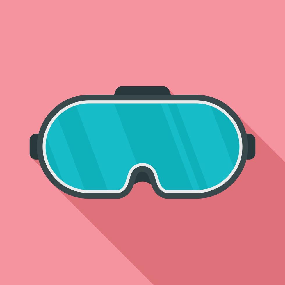 Game goggles icon, flat style vector