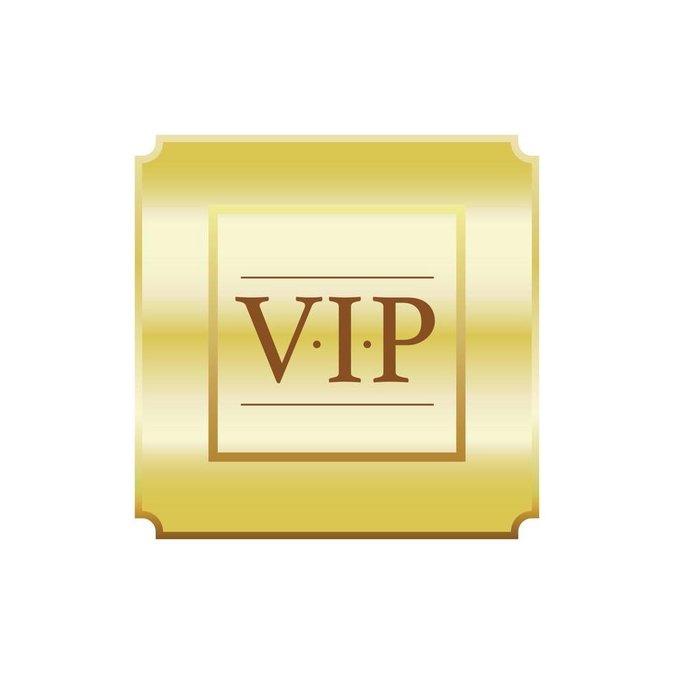 VIP gold label label, simple style vector