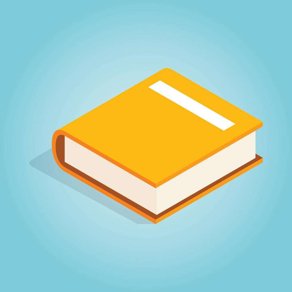 icono de libro grande, estilo 3d isométrico vector