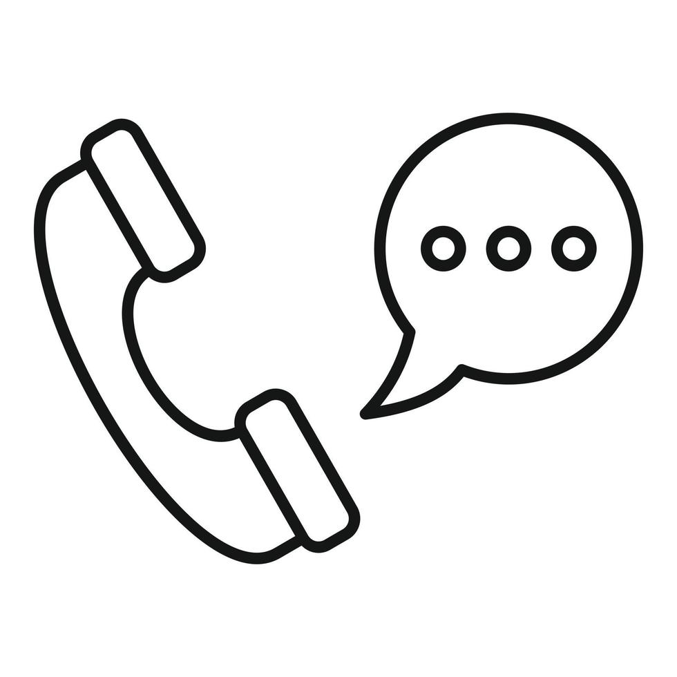 Call center help icon, outline style vector