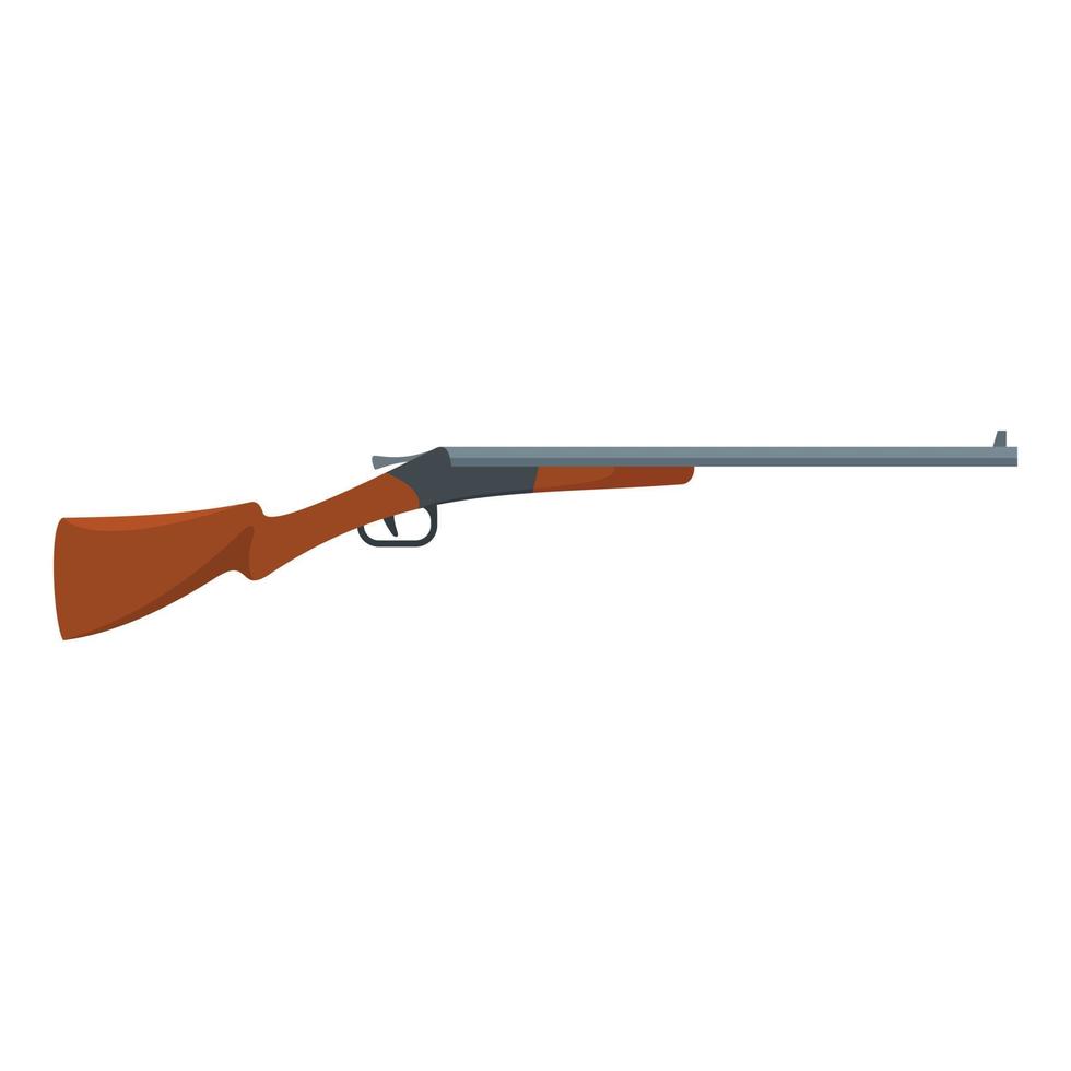Hunter rifle icon, flat style vector