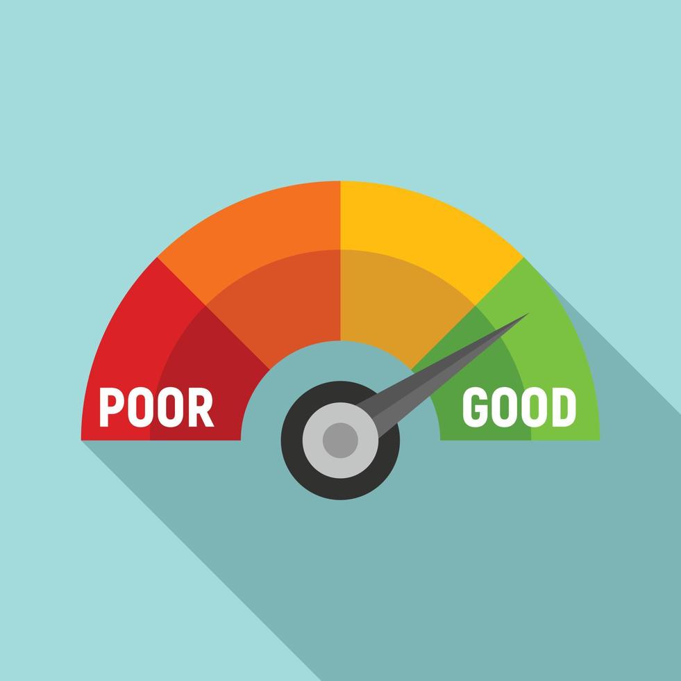 Good scale score icon, flat style vector