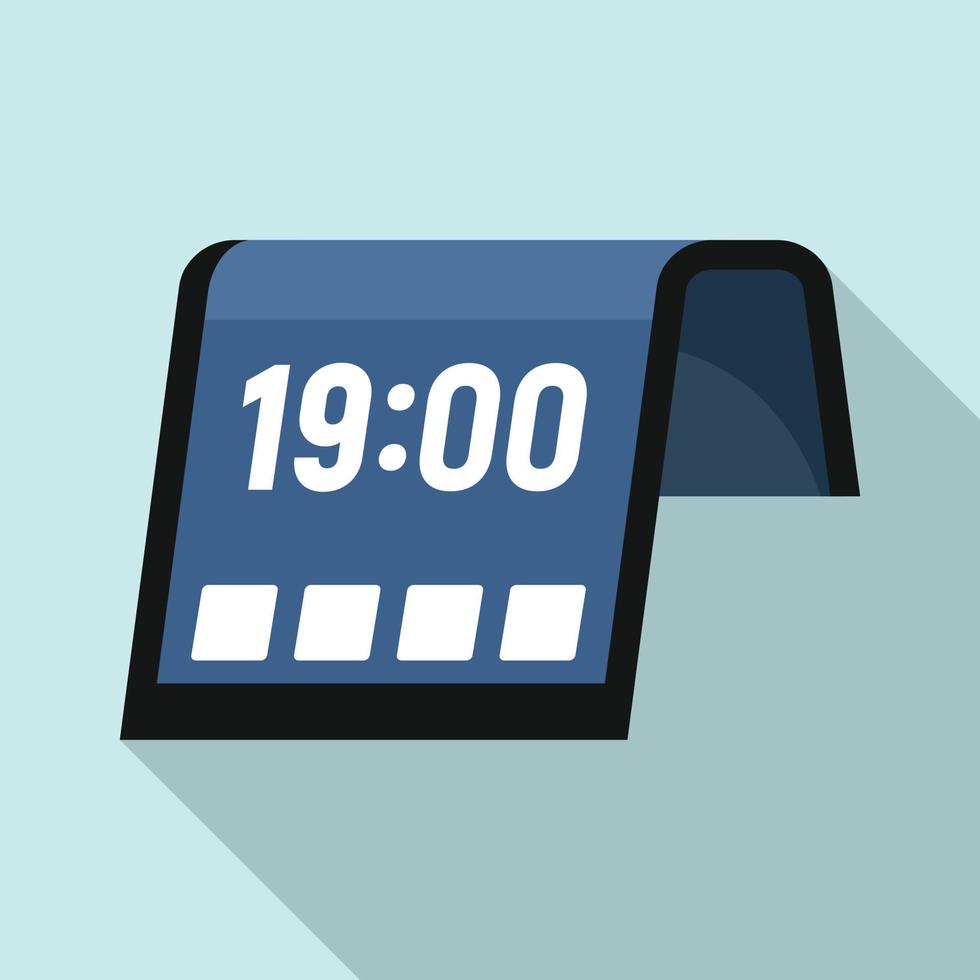 Flexible display icon, flat style vector