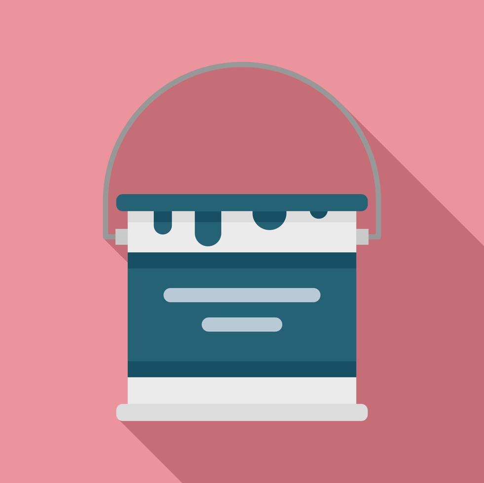 Reconstruction paint bucket icon, flat style vector