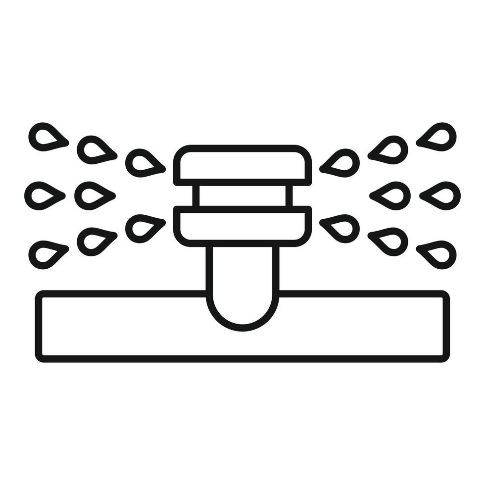 Water sprinkler icon, outline style vector