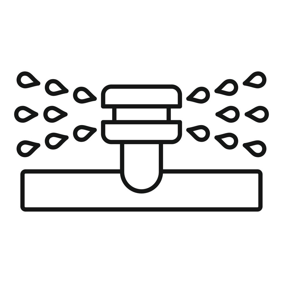 Water sprinkler icon, outline style vector