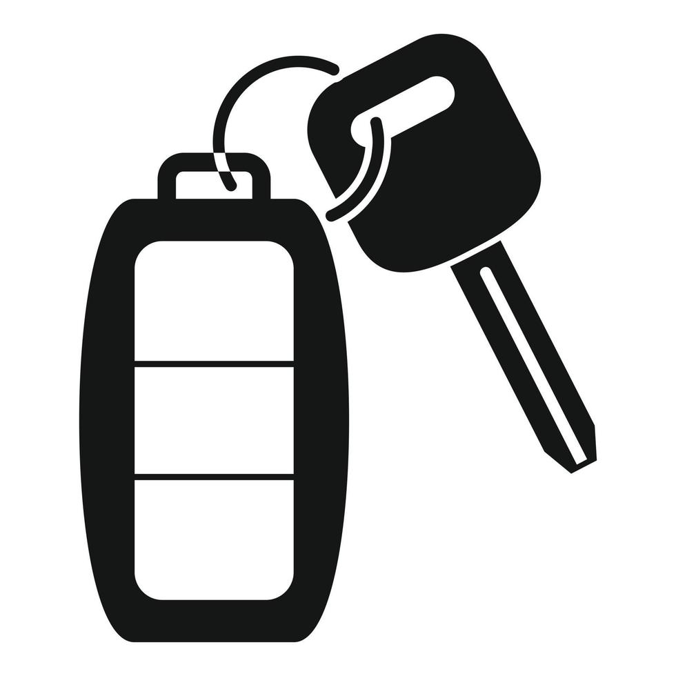 Auto alarm icon, simple style vector