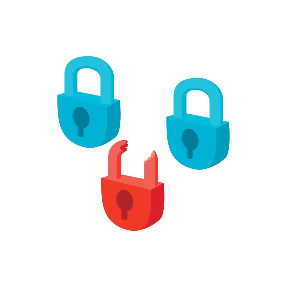 Symbol of internet security with padlocks icon vector