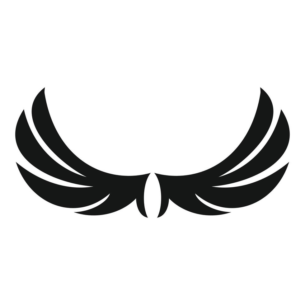 Vintage wings icon, simple style vector
