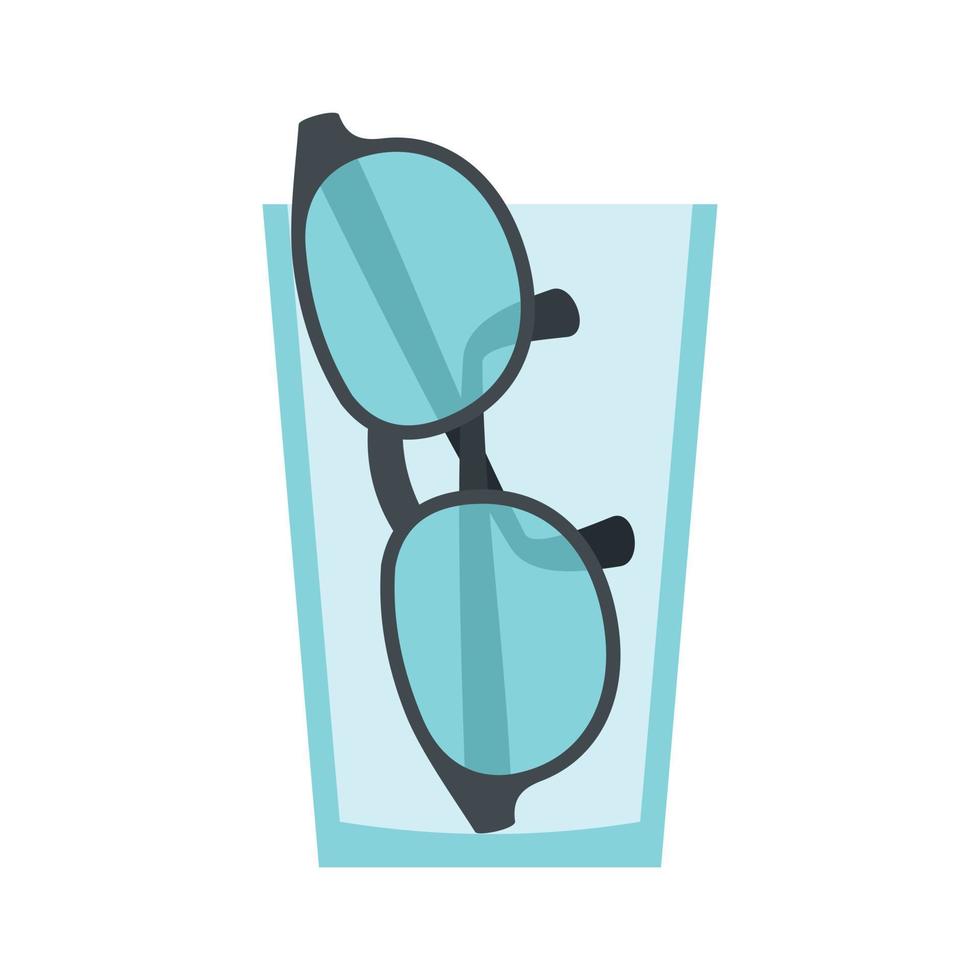 Doctor eyeglasses icon, flat style vector