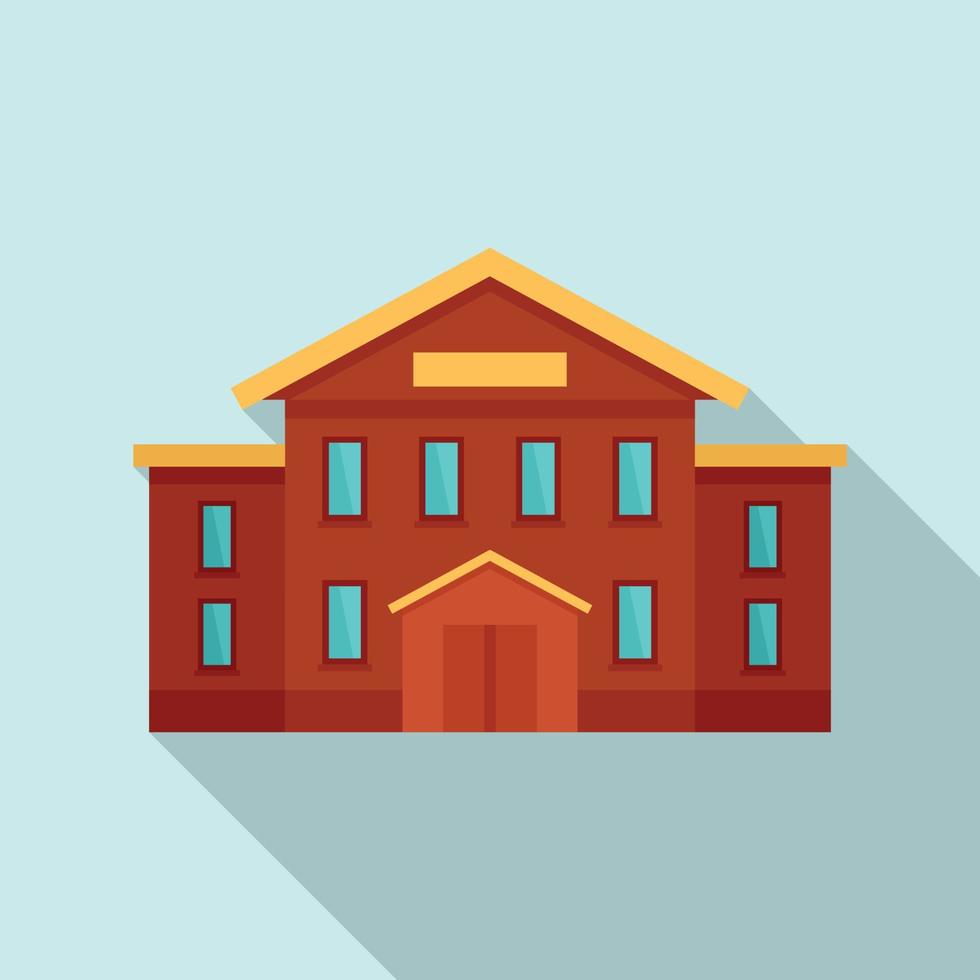 City university icon, flat style vector