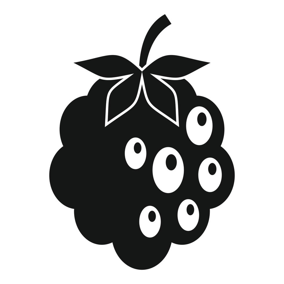 Rowan blackberry icon, simple style vector
