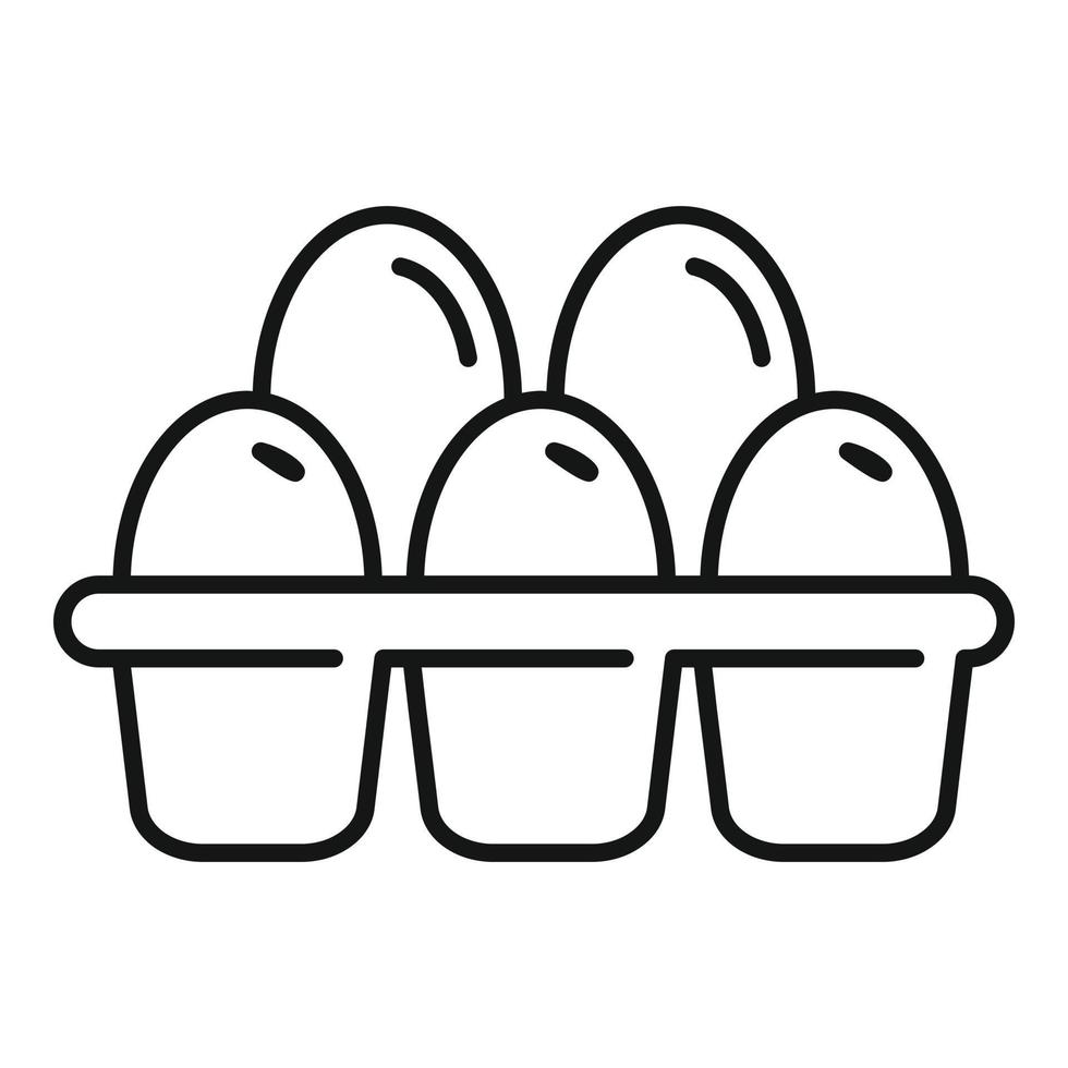 Egg box icon, outline style vector