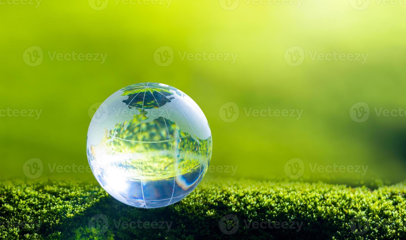 3D illustration Renewable energy concept Earth Day or environmental protection Protect the forests that grow on the ground and help save the planet. photo