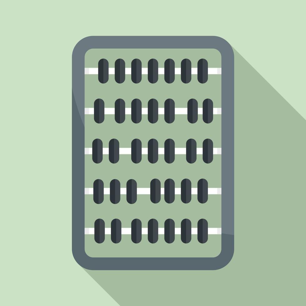 Abacus icon, flat style vector