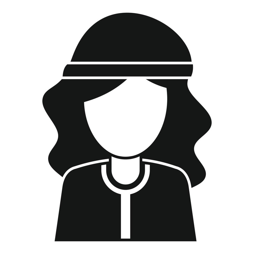 Hypnosis woman icon, simple style vector