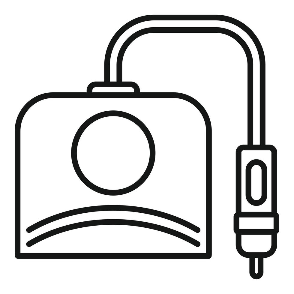 Manicurist device icon, outline style vector