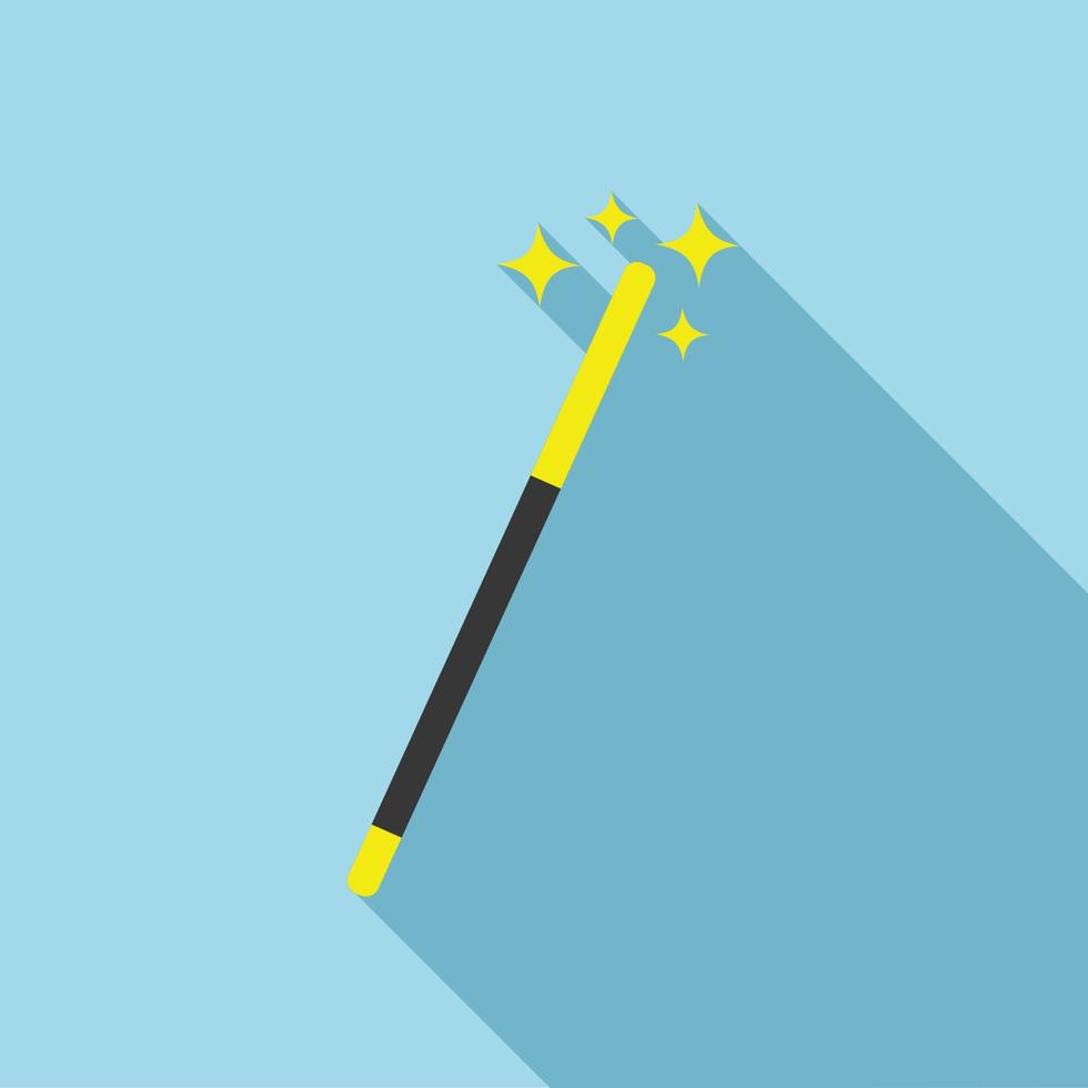 Magic wand icon in flat style vector