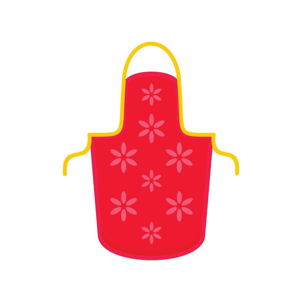 Flower apron icon, flat style vector