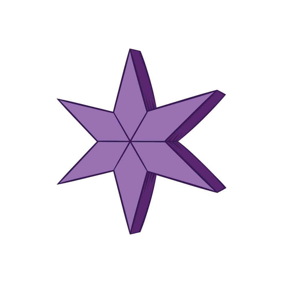 icono de estrella, estilo dibujado a mano vector