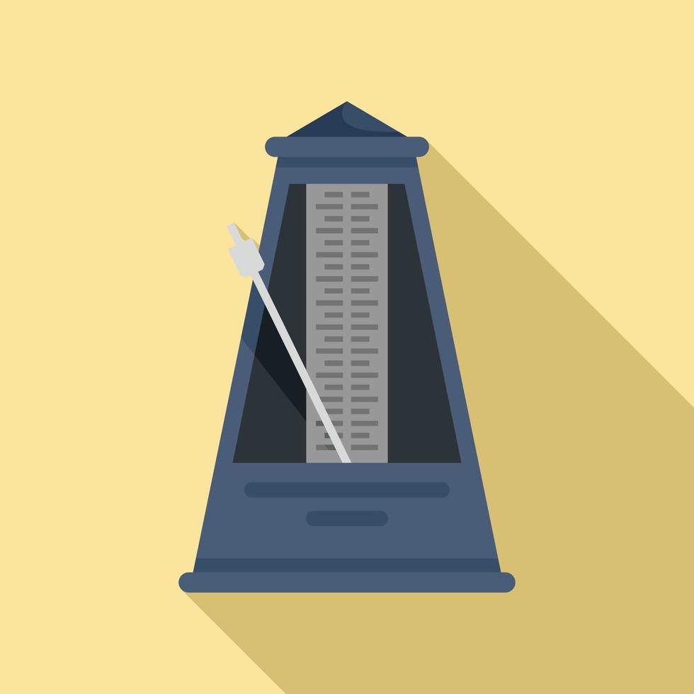 Mechanical metronome icon, flat style vector