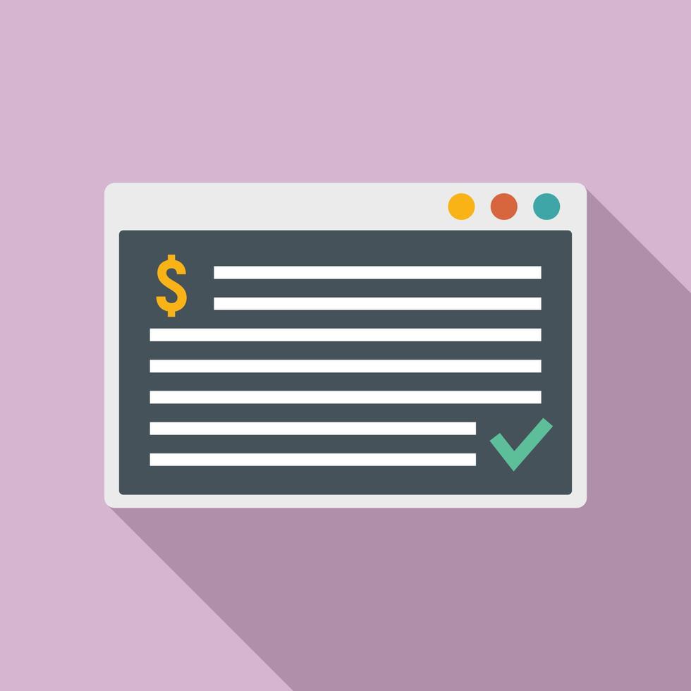 Web page online loan icon, flat style 14574837 Vector Art at Vecteezy