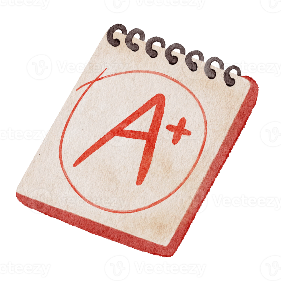 Watercolor cute notepad png