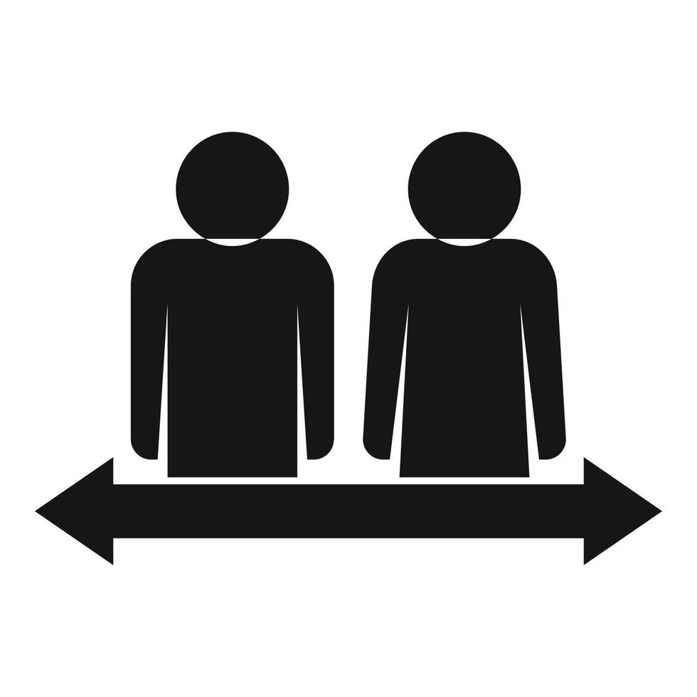 Divorce separation icon, simple style vector