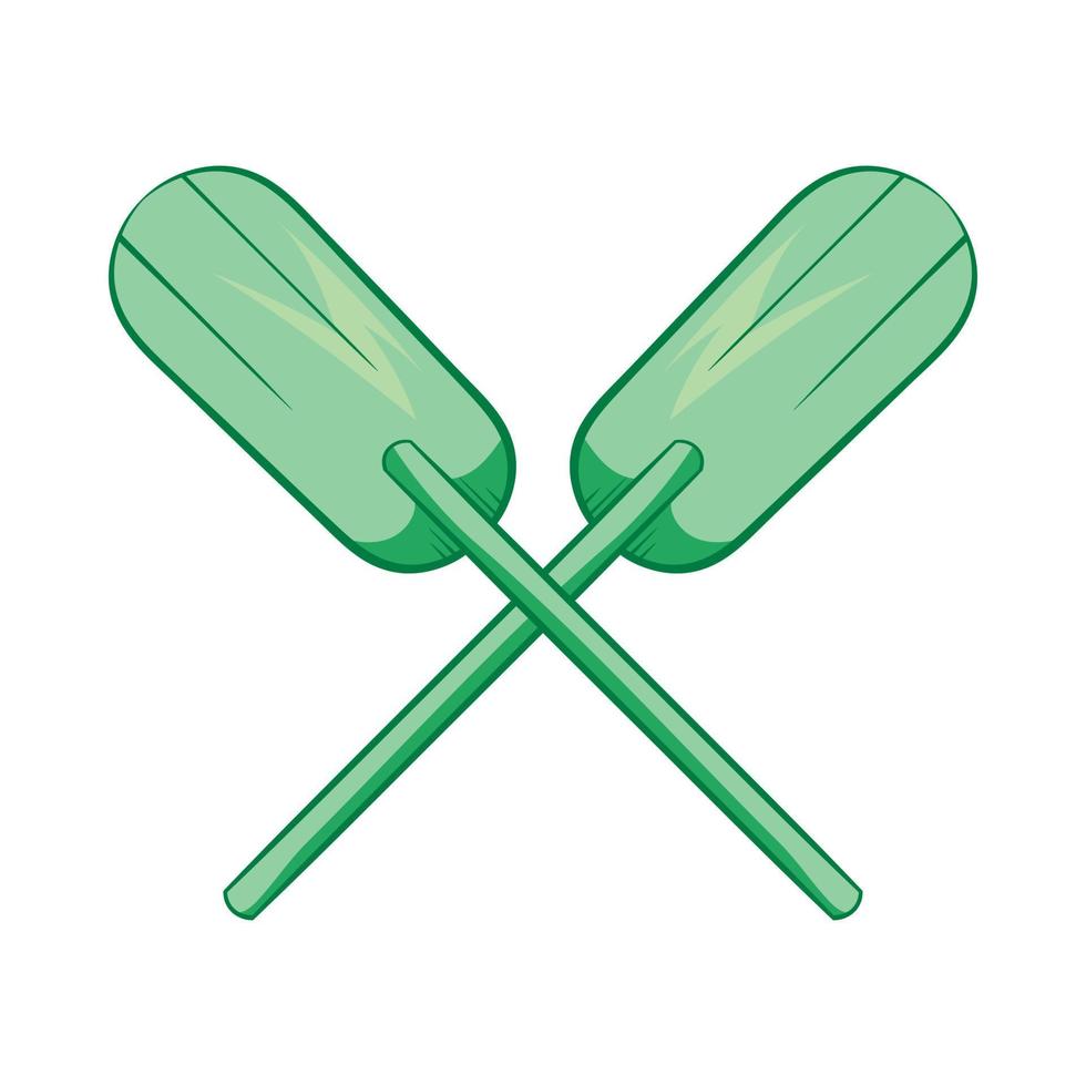 Paddles icon, cartoon style vector