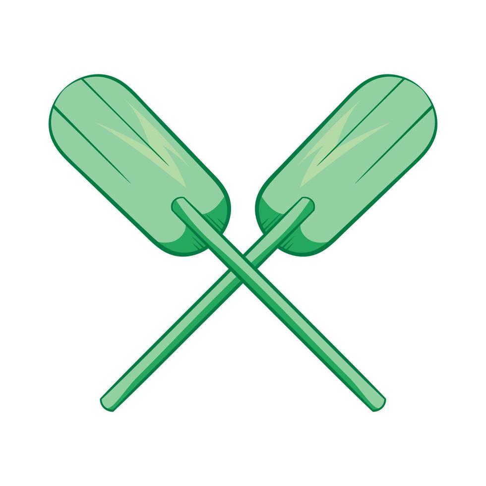 Paddles icon, cartoon style vector