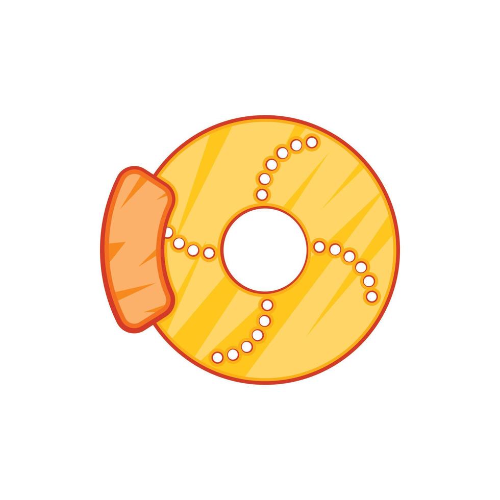 Brake disk icon in cartoon style vector