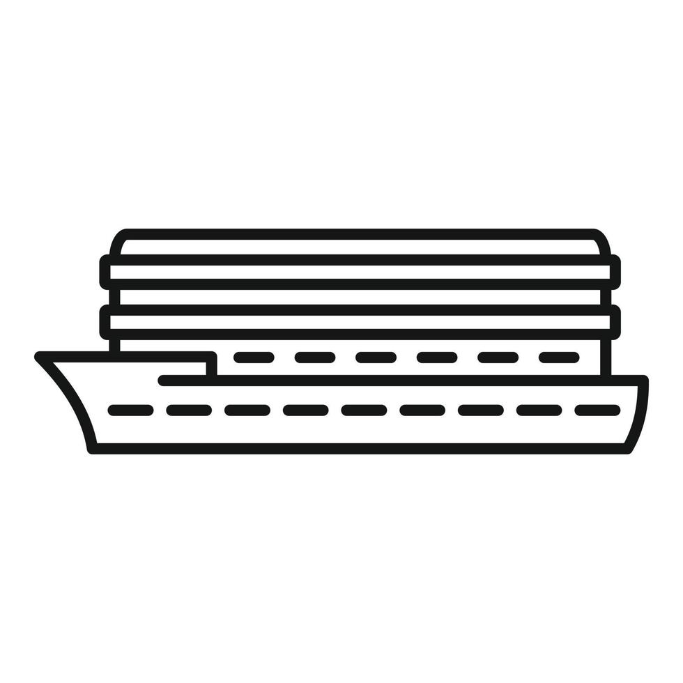 Passenger cruise icon, outline style vector