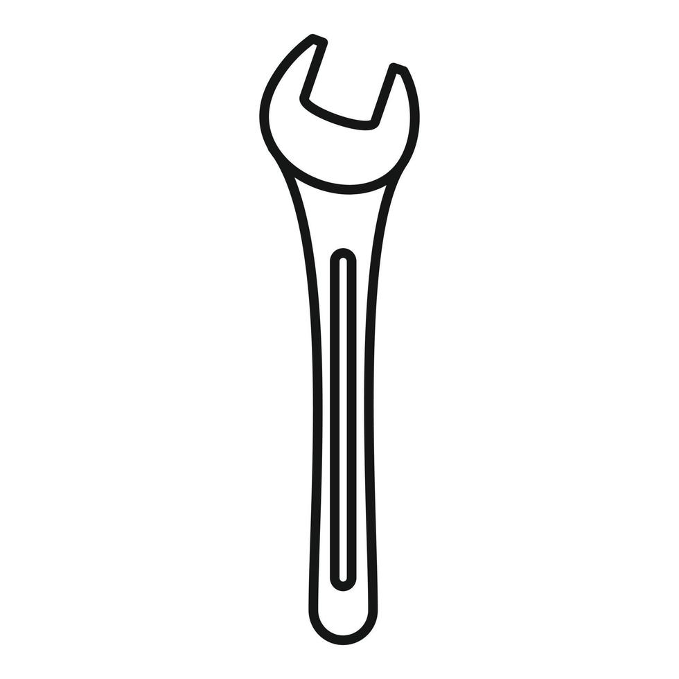 Restore wrench icon, outline style vector