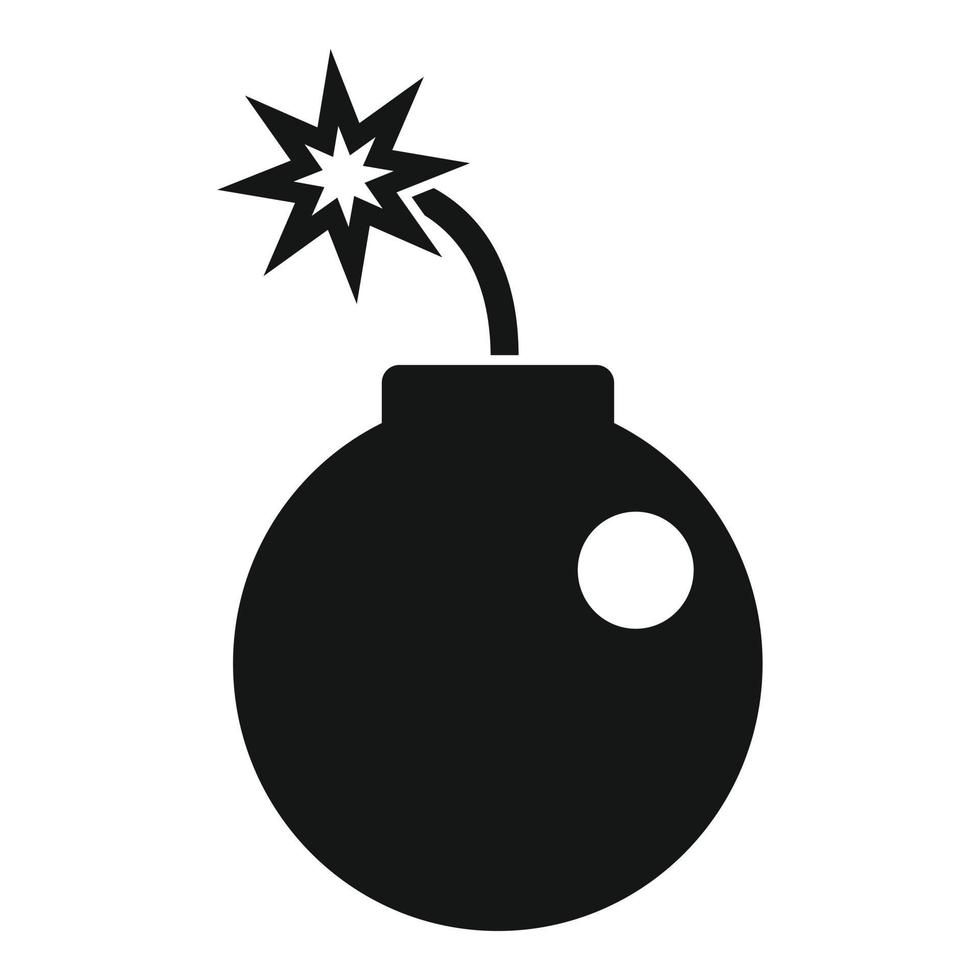 Ninja bomb icon, simple style vector