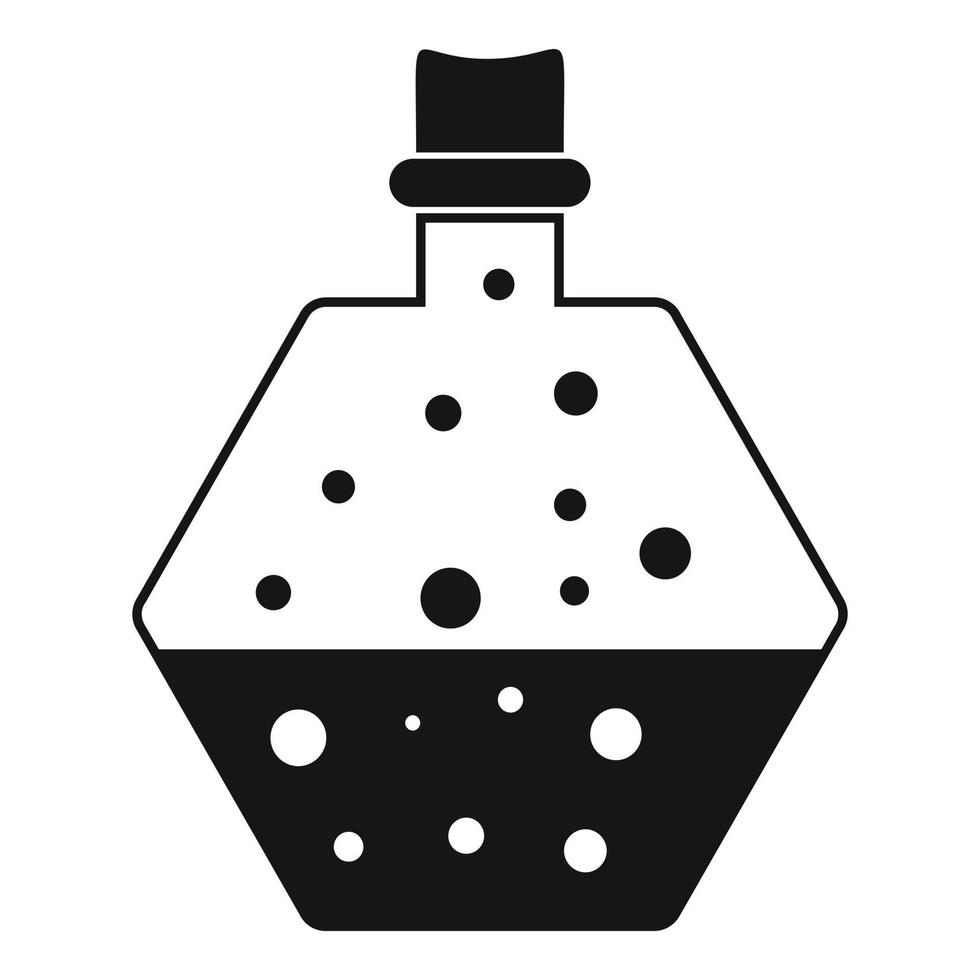 Boiling potion icon, simple style vector