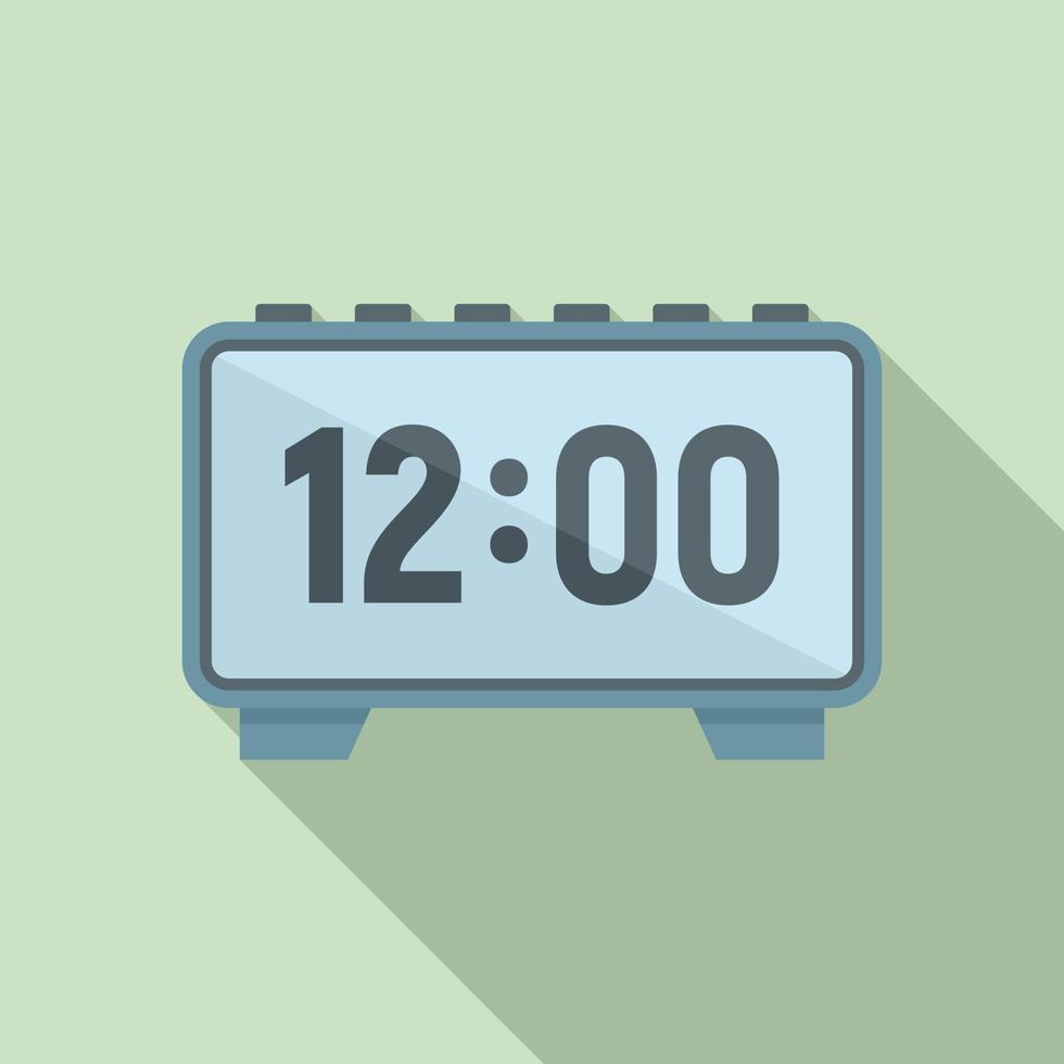 Digital alarm clock repair icon, flat style vector