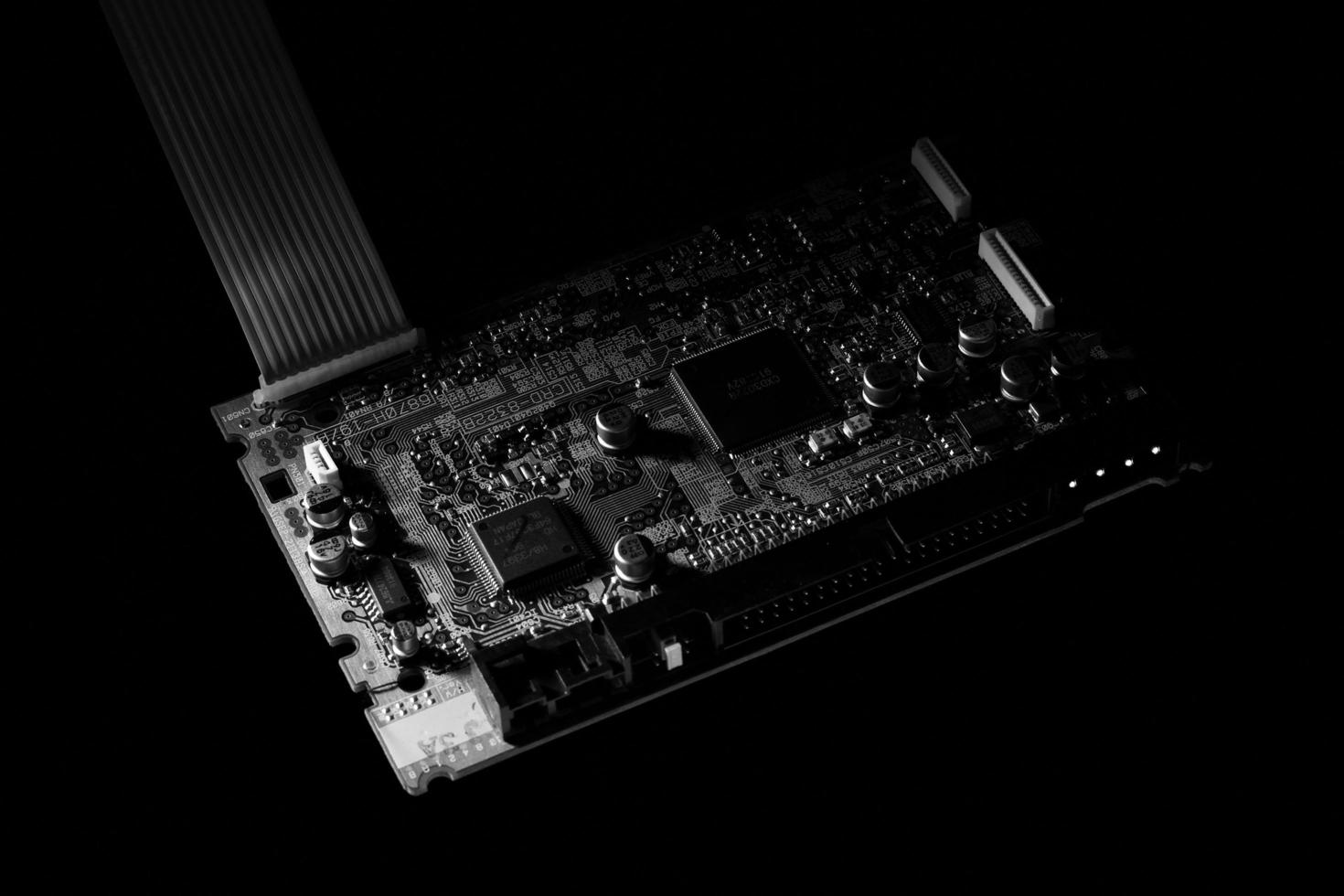 circuit board on dark background A photo