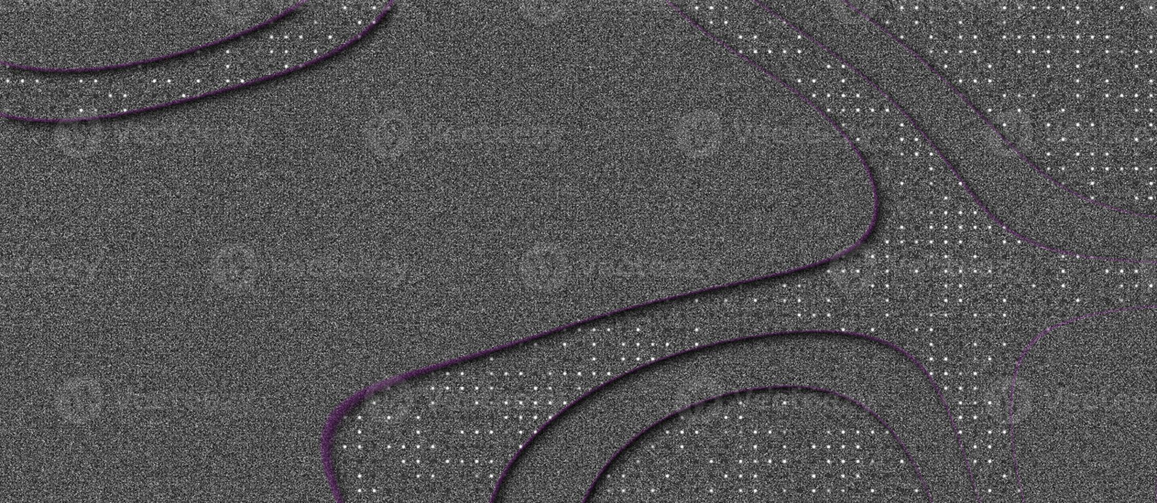 Luxury elegant background with glitters element and dots particle on dark black surface. Abstract realistic papercut decoration textured with wavy layers and halftone effect pattern. photo