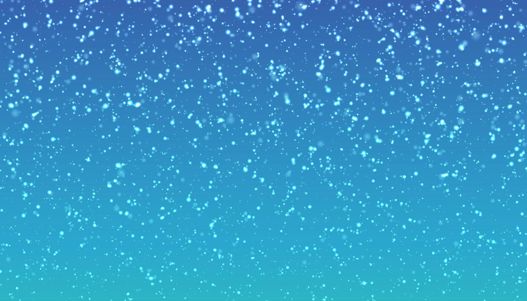 Colorful background blurry snow. Bokeh background with snowflake. Winter glittering snowflakes swirl bokeh background, backdrop with sparkling blue stars. Snowflake winter season. photo
